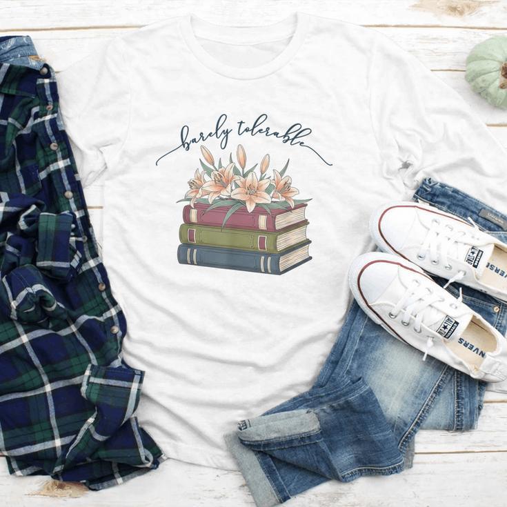 Barely Tolerable Book Lover Floral Quote Pride And Prejudice Youth Long Sleeve Tee Barely Tolerable Book Lover Floral Quote Pride And Prejudice Youth Long Sleeve Tee