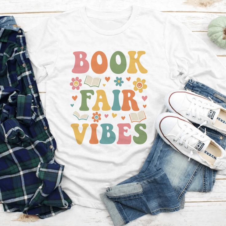 Book Fair Vibes Groovy Retro School Reading Nostalgic Youth Long Sleeve Tee Book Fair Vibes Groovy Retro School Reading Nostalgic Youth Long Sleeve Tee