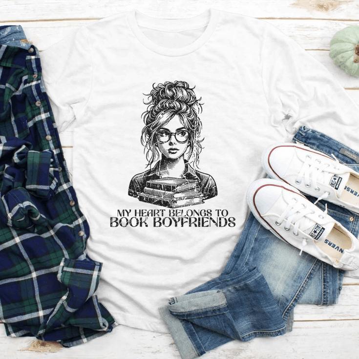 Book Lover Bent Over a Book Youth Long Sleeve Tee