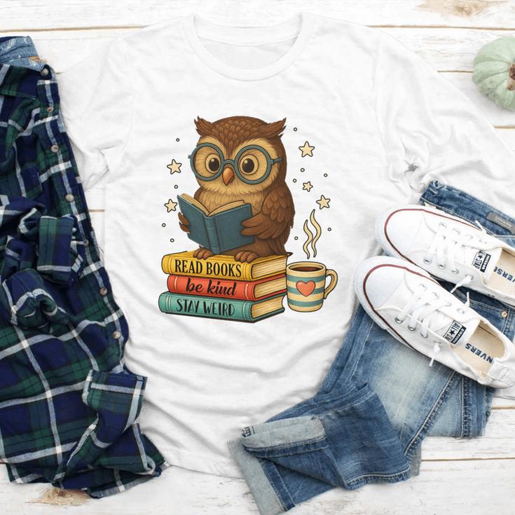 Book Lover Owl Reading Bookish Library Read Books Be Kind Youth Long Sleeve Tee