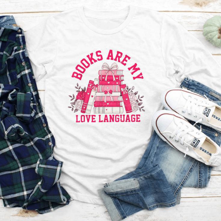 Books Are My Love Language Valentine Book Lover Youth Long Sleeve Tee