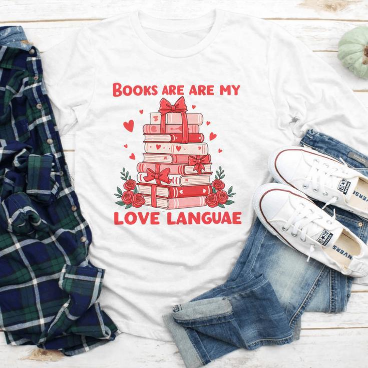 Books Are My Love Language Valentine Book Reading Teacher Youth Long Sleeve Tee Books Are My Love Language Valentine Book Reading Teacher Youth Long Sleeve Tee