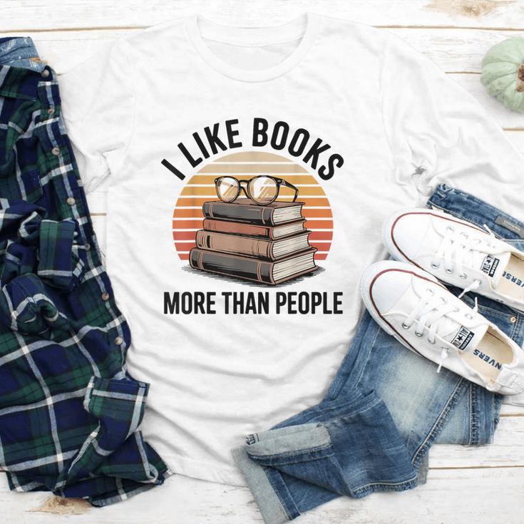 I Like Books More Than People Glasses Youth Long Sleeve Tee