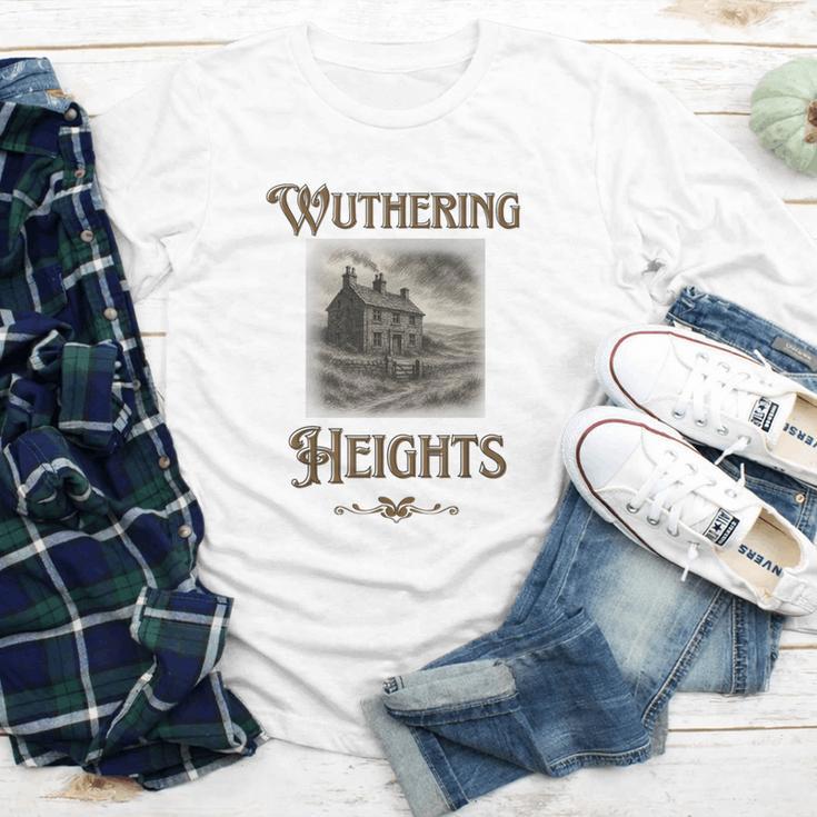 Bronte Novel Wuthering Heights Moorland Gothic Book Cover Youth Long Sleeve Tee Bronte Novel Wuthering Heights Moorland Gothic Book Cover Youth Long Sleeve Tee