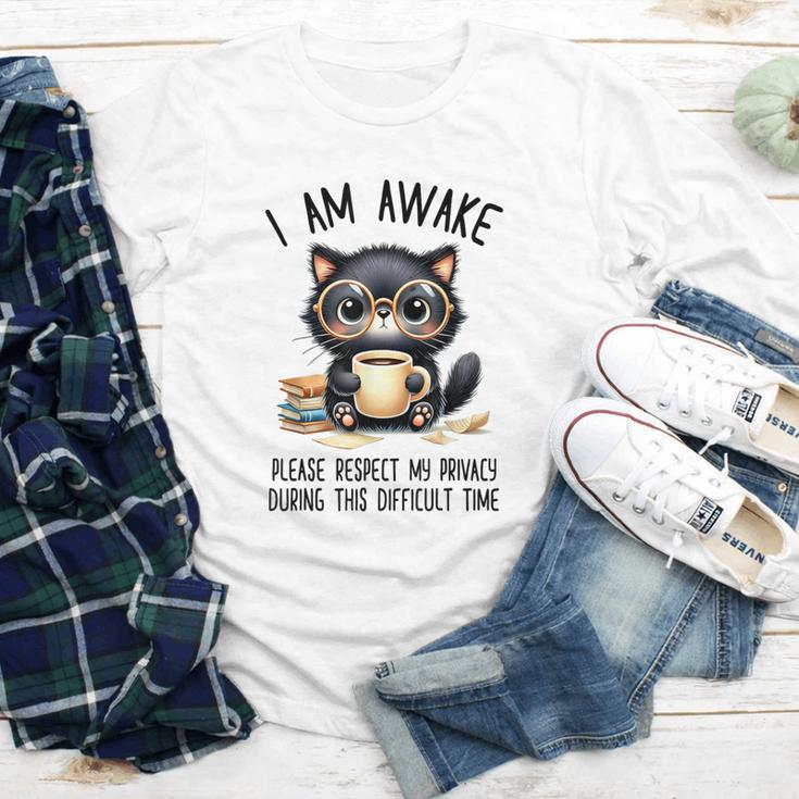 Cat Glasses Coffe Books I Am Awake Please Respect My Privacy Youth Long Sleeve Tee Cat Glasses Coffe Books I Am Awake Please Respect My Privacy Youth Long Sleeve Tee