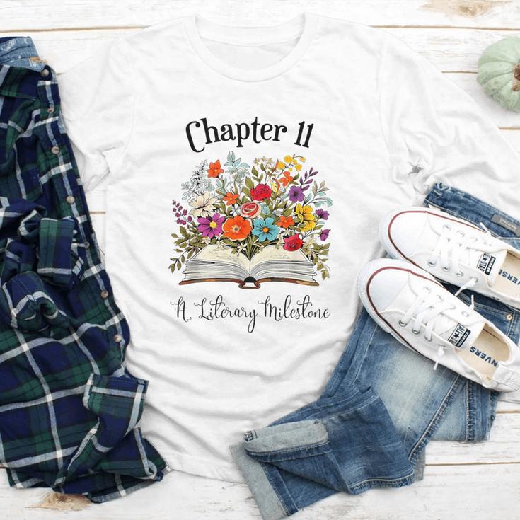 Chapter 11 Years Old 11th Birthday Wildflower Book Lover Youth Long Sleeve Tee