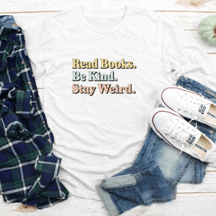 Classic Read Books Be Kind Stay Weird Positive Reader Premium Tri-Blend Youth Long Sleeve Tee