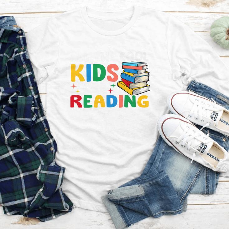 All The-Cool Kids Are Reading Teacher Book Lover Librarian Premium Youth Long Sleeve Tee
