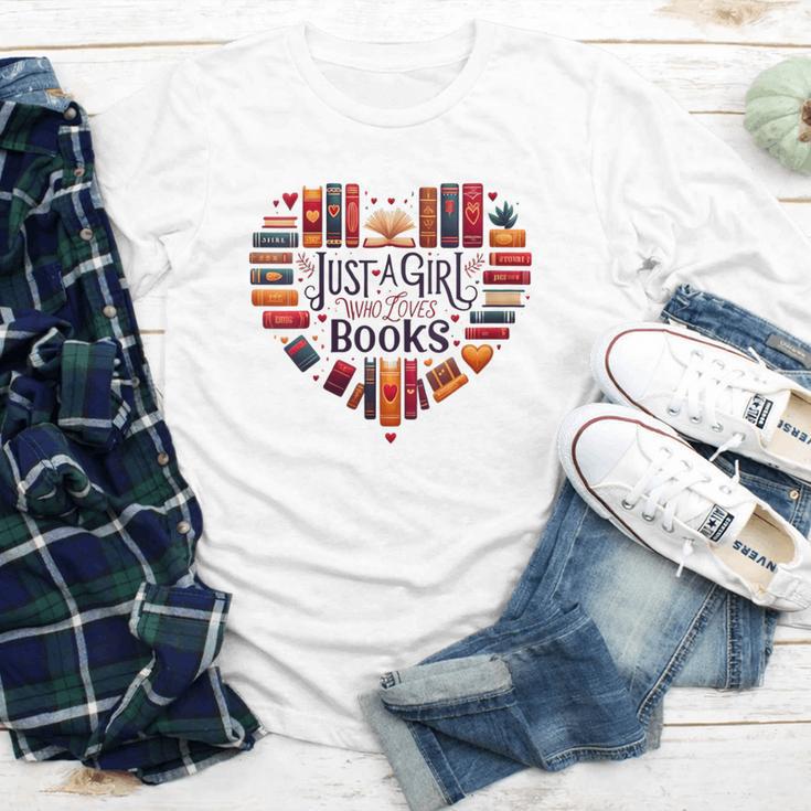 Cute Just A Girl Who Loves Books Heart Shape Reader Youth Long Sleeve Tee Cute Just A Girl Who Loves Books Heart Shape Reader Youth Long Sleeve Tee