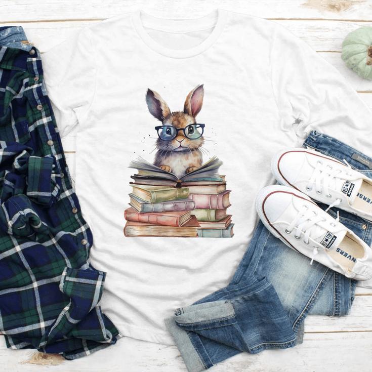 Cute Reading Bunny With Glasses Books Bookworm Reader Book Premium Tri-Blend Youth Long Sleeve Tee