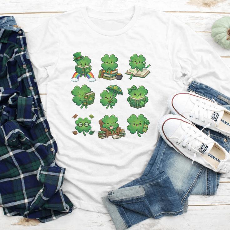 Cute Shamrock Reading St Patricks Day Teacher Book Lovers Youth Long Sleeve Tee Cute Shamrock Reading St Patricks Day Teacher Book Lovers Youth Long Sleeve Tee