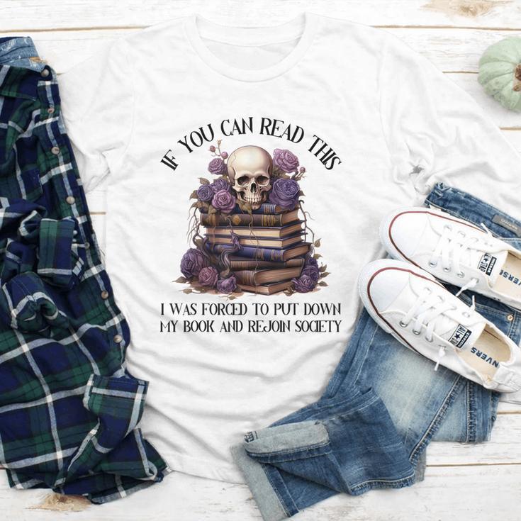 Dark Romance Merch I Put Down My Book Lover Spicy Skeleton Youth Long Sleeve Tee