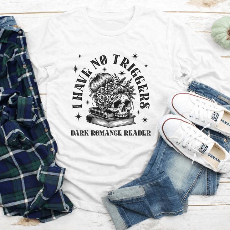 Dark Romance Merch Spicy Book Lover No Triggers Warning Youth Long Sleeve Tee