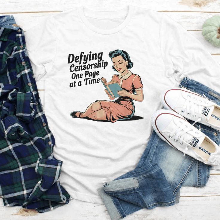 Defying Censorship One Page At a Time Read Banned Books Youth Long Sleeve Tee