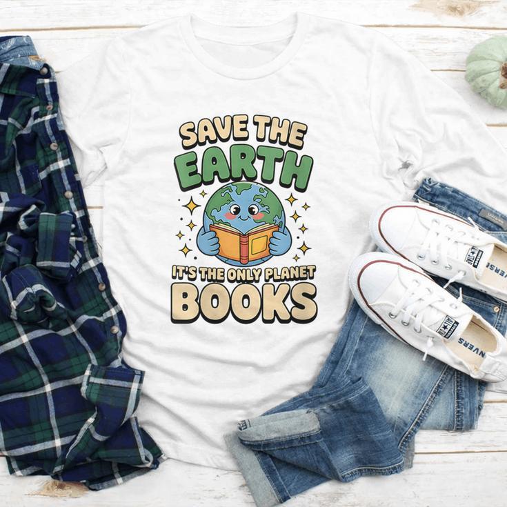 Earth Day Save Earth It´s Only Planet With Books Reader Youth Long Sleeve Tee Earth Day Save Earth It´s Only Planet With Books Reader Youth Long Sleeve Tee
