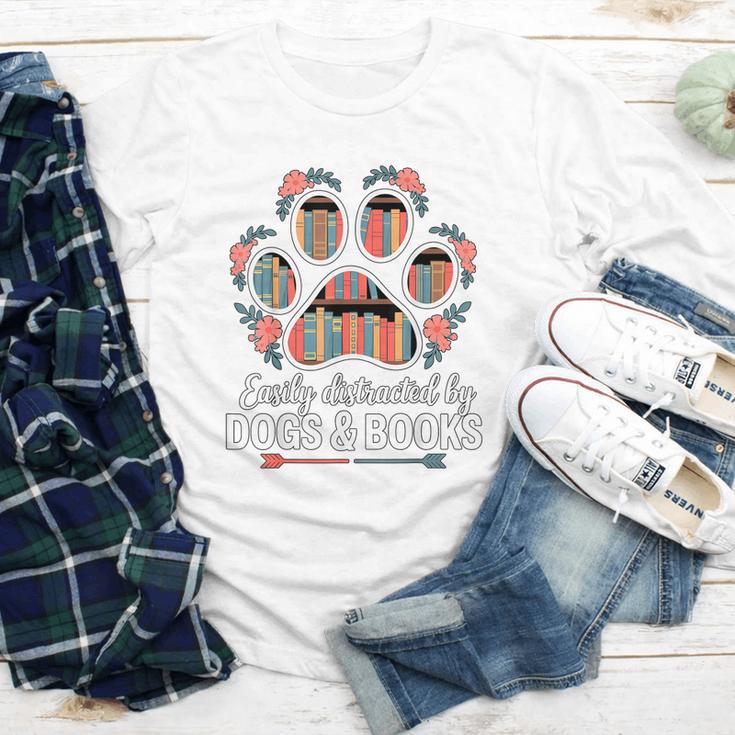 Easily Distracted By Dogs And Books Reading Youth Long Sleeve Tee Easily Distracted By Dogs And Books Reading Youth Long Sleeve Tee