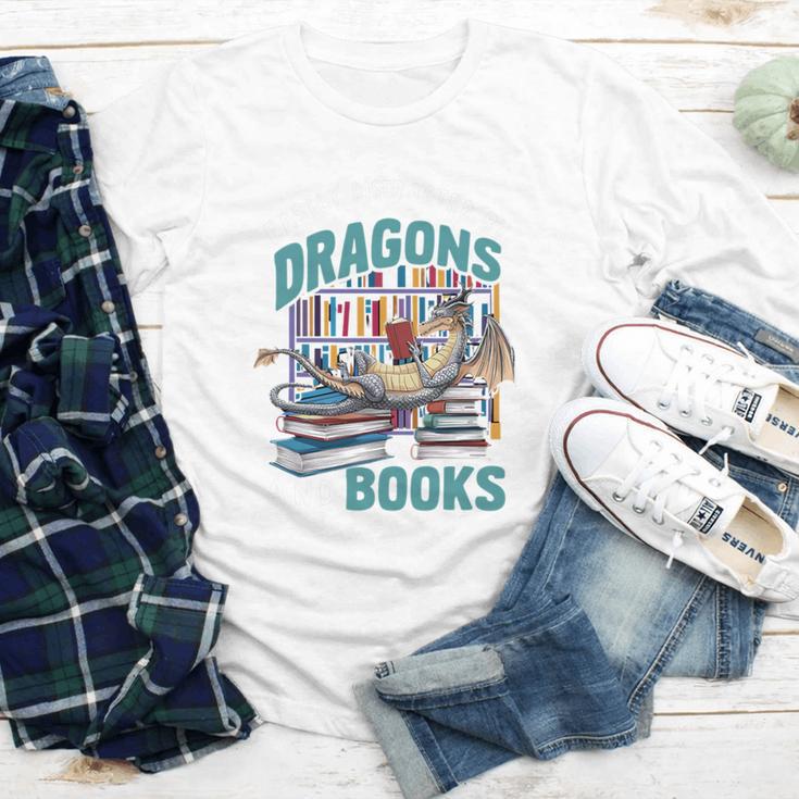 Easily Distracted By Dragons And Books Bookworm Youth Long Sleeve Tee