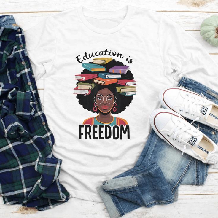 Education Is Freedom Teacher History Month Books Lover Youth Long Sleeve Tee