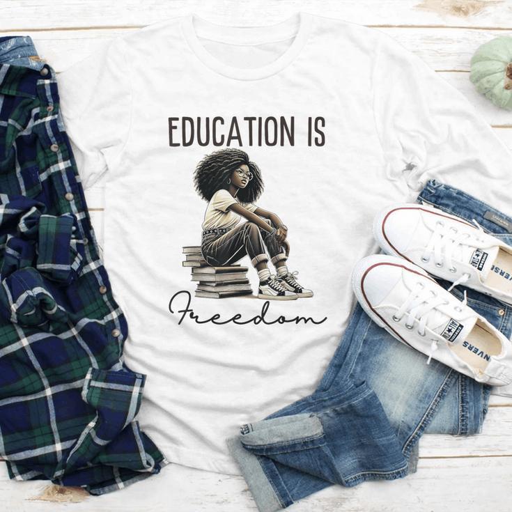 Education Is Freedom Teacher Women Books Black History Youth Long Sleeve Tee Education Is Freedom Teacher Women Books Black History Youth Long Sleeve Tee