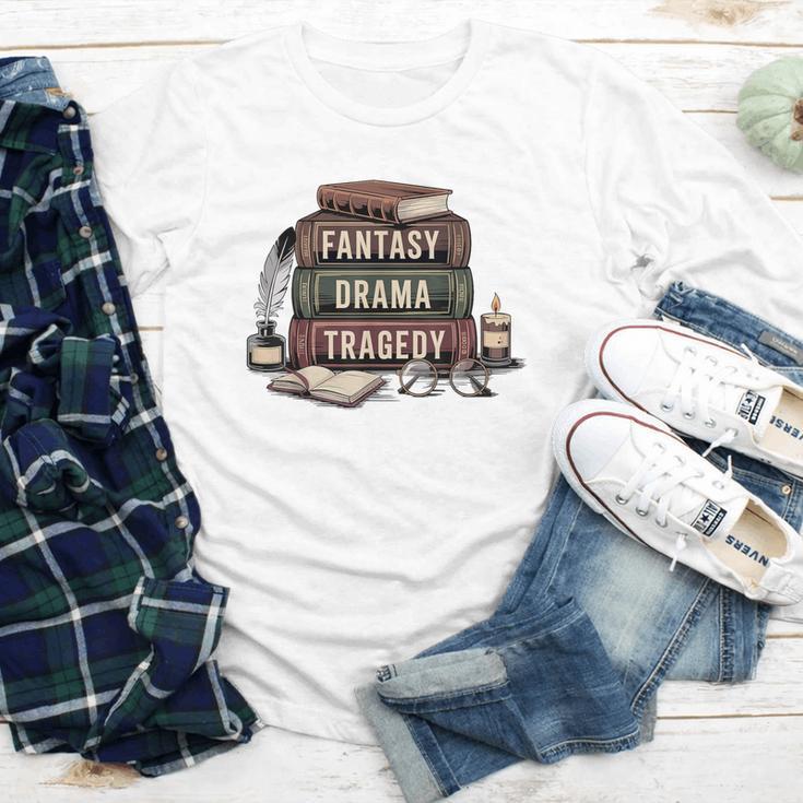Fantasy Drama Tragedy Gothic Book Lover Bookworm Youth Long Sleeve Tee