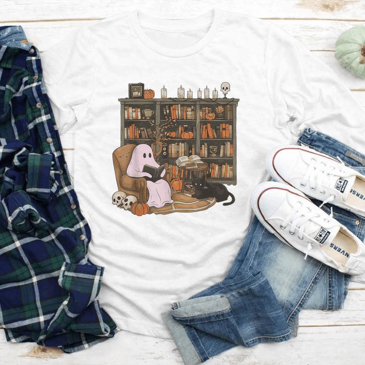 Ghost Reading Book Cat Lover Halloween Reading Enthusiast Youth Long Sleeve Tee Ghost Reading Book Cat Lover Halloween Reading Enthusiast Youth Long Sleeve Tee