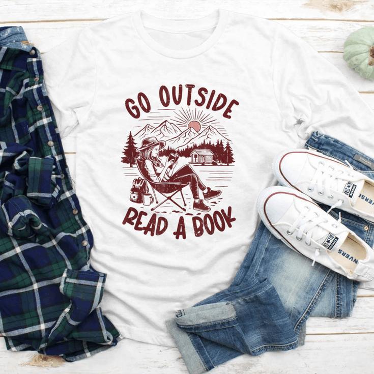 Go Outside Read a Book Vintage Bibliophiles Youth Long Sleeve Tee