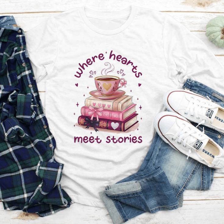 Where Hearts Groovy Meet Stories Coffee Books Valentines Day Youth Long Sleeve Tee Where Hearts Groovy Meet Stories Coffee Books Valentines Day Youth Long Sleeve Tee