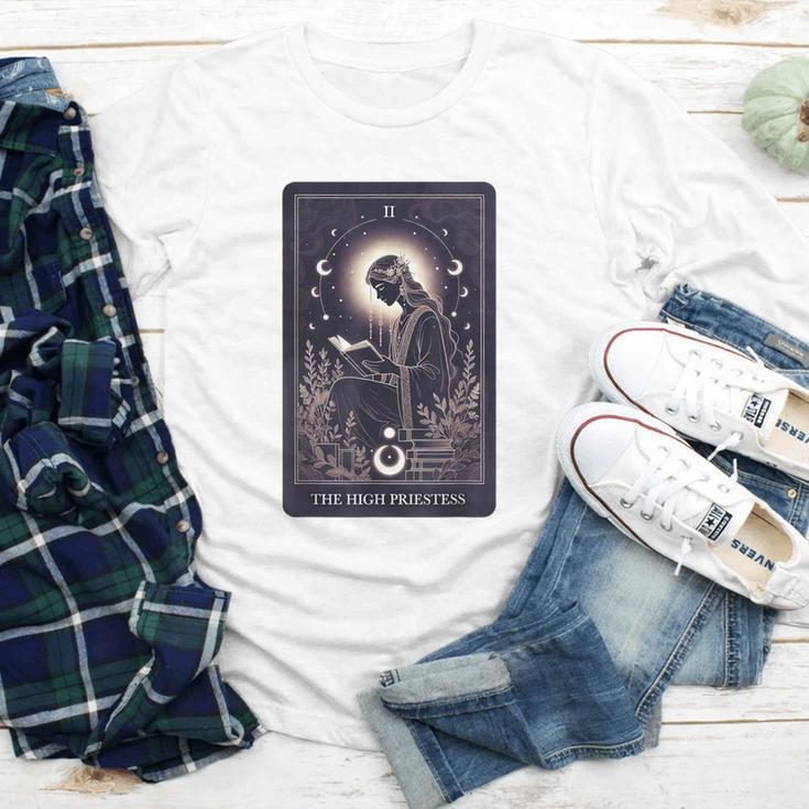 High Priestess Tarot Art Celestial Mystic Book Lover Youth Long Sleeve Tee