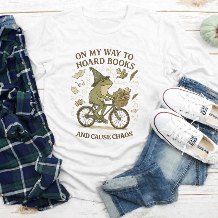 On My Way To Hoard Books And Cause Chaos Tom Foolery Youth Long Sleeve Tee