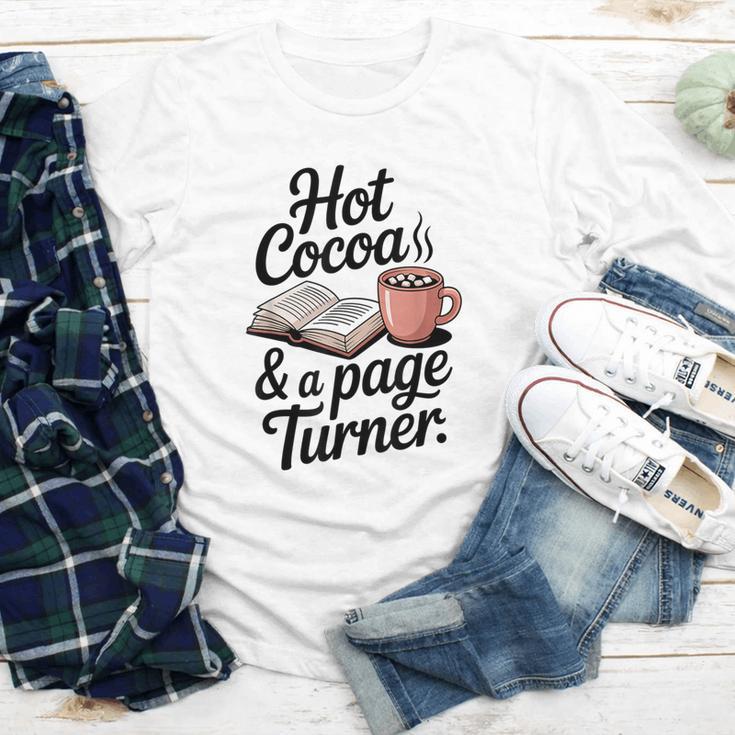 Hot Cocoa And a Page Turner Book Lovers Hot Chocolate Youth Long Sleeve Tee