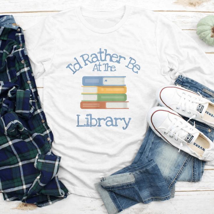 I'd Rather Be At The Library Book Lover Loves Books Youth Long Sleeve Tee I'd Rather Be At The Library Book Lover Loves Books Youth Long Sleeve Tee