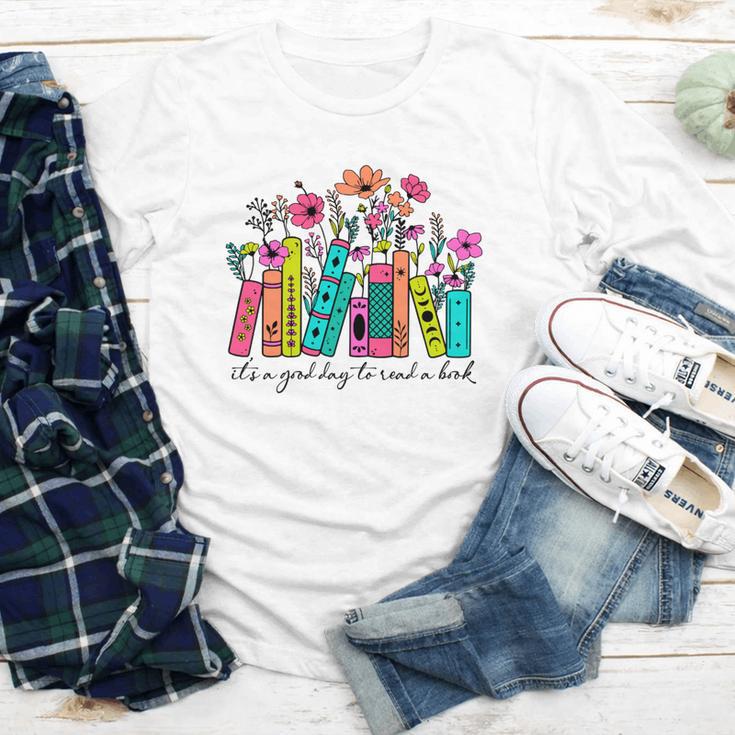 It's A Good Day To Read A Book Floral Book Lovers Librarian Youth Long Sleeve Tee