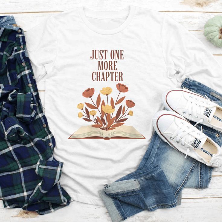 Just One More Chapter Book Lovers Floral Youth Long Sleeve Tee