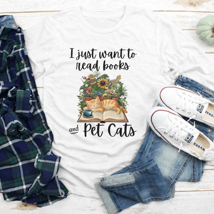 I Just Want To Read Books And Pet Cats Cat Lover Youth Long Sleeve Tee I Just Want To Read Books And Pet Cats Cat Lover Youth Long Sleeve Tee