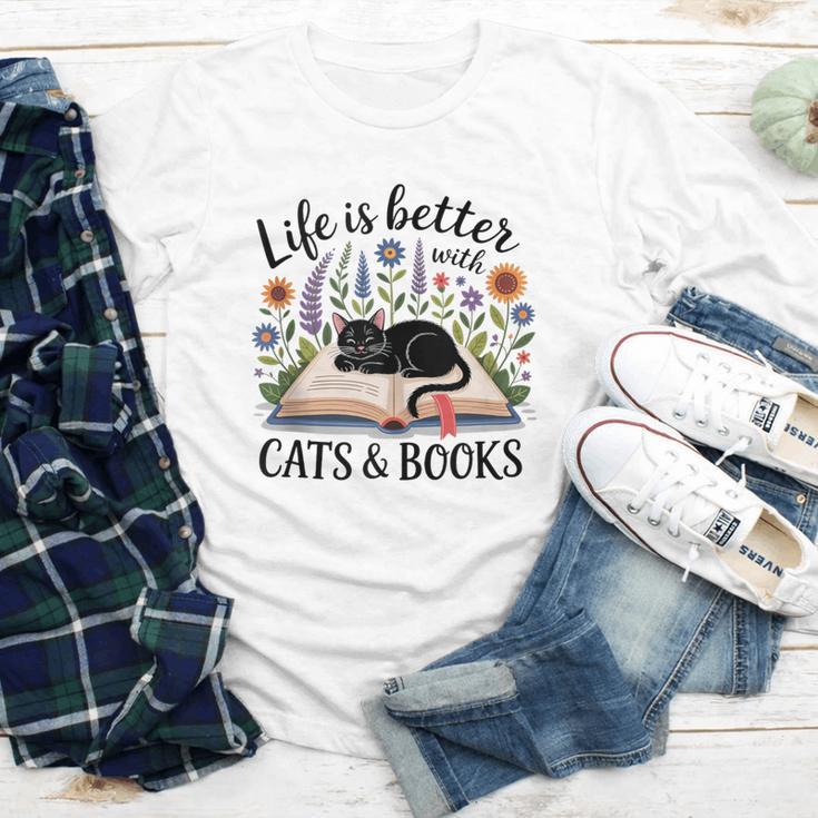 Life Is Better With Cats And Books Youth Long Sleeve Tee Life Is Better With Cats And Books Youth Long Sleeve Tee