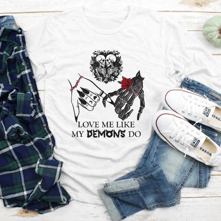 Love Me Like My Demons Do Dark Romance Merch Smutty Book Youth Long Sleeve Tee