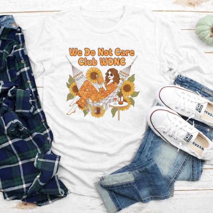 We Do Not Care Club WDNC Reading Book Boho Floral Youth Long Sleeve Tee