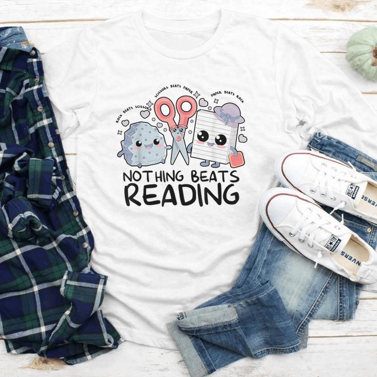 Nothing Beats Reading Rock Paper Scissors Book Lover Teacher Youth Long Sleeve Tee Nothing Beats Reading Rock Paper Scissors Book Lover Teacher Youth Long Sleeve Tee