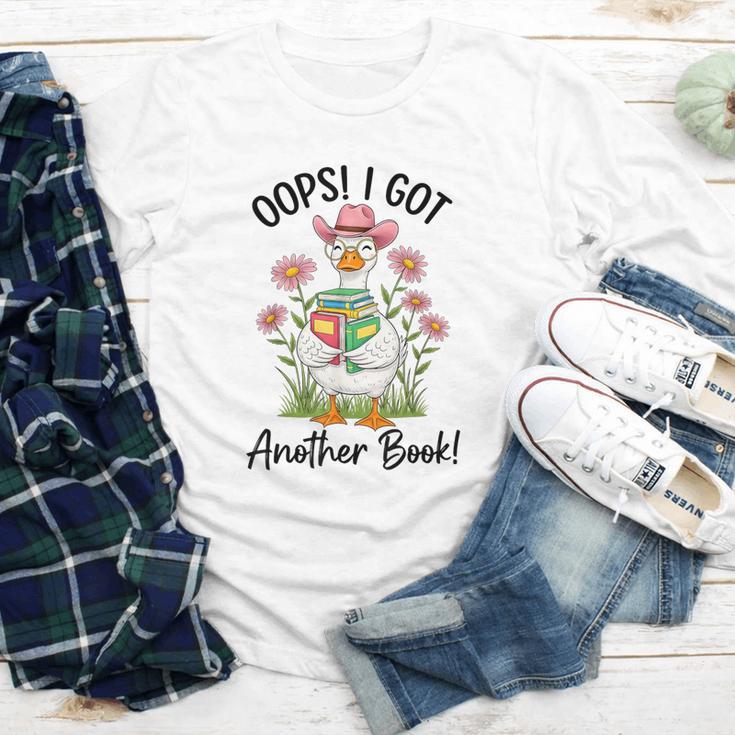 Oops I Got Another Book Cute Goose Librarian Reading Teacher Youth Long Sleeve Tee