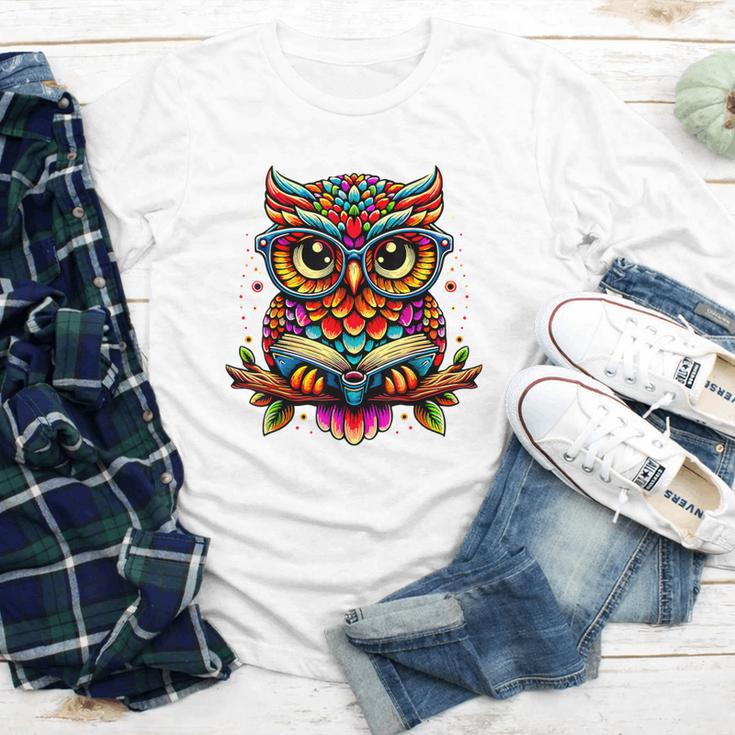 Owl With Glasses And Book Reading Youth Long Sleeve Tee