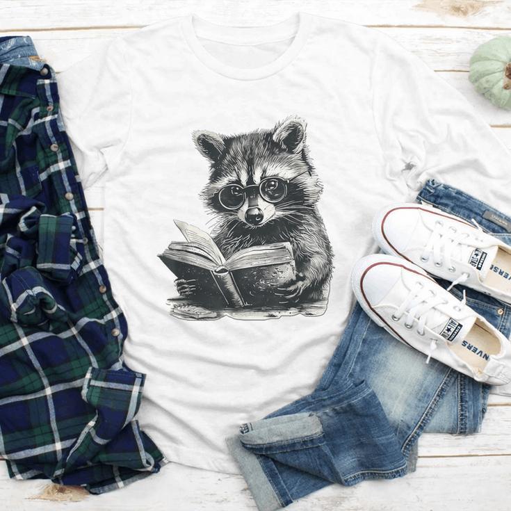 Raccoon With Book Cute Raccoons Reading Books Youth Long Sleeve Tee