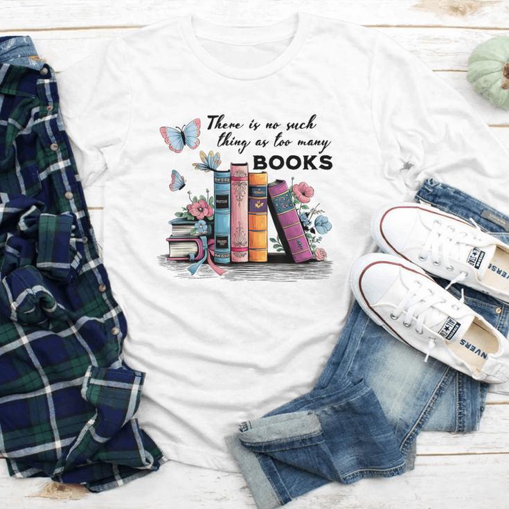 There Is No Such Thing As Too Many Books Reading Librarian Youth Long Sleeve Tee