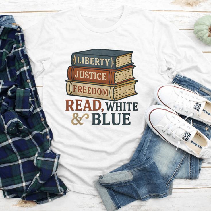 Read Blue Liberty Books July 4th Independence Youth Long Sleeve Tee