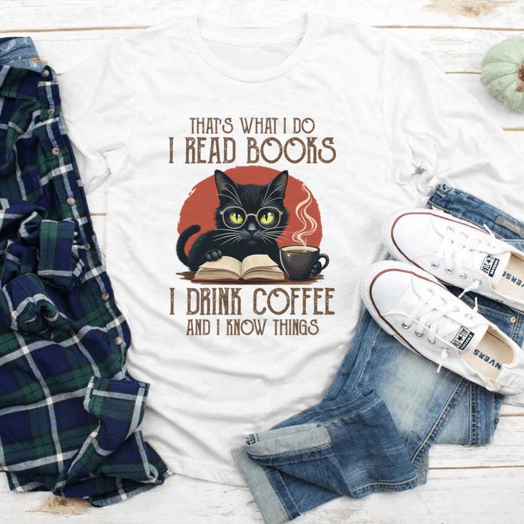 i Read Books And i Know Things Cat Reading Coffee Youth Long Sleeve Tee i Read Books And i Know Things Cat Reading Coffee Youth Long Sleeve Tee