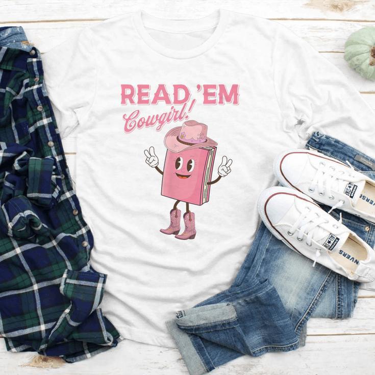 Read 'Em Western Cowgirl Retro Groovy Reading Books Youth Long Sleeve Tee Read 'Em Western Cowgirl Retro Groovy Reading Books Youth Long Sleeve Tee