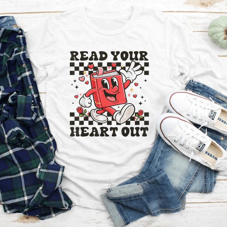 Read Your Heart Out Teacher Valentines Book Lover Youth Long Sleeve Tee