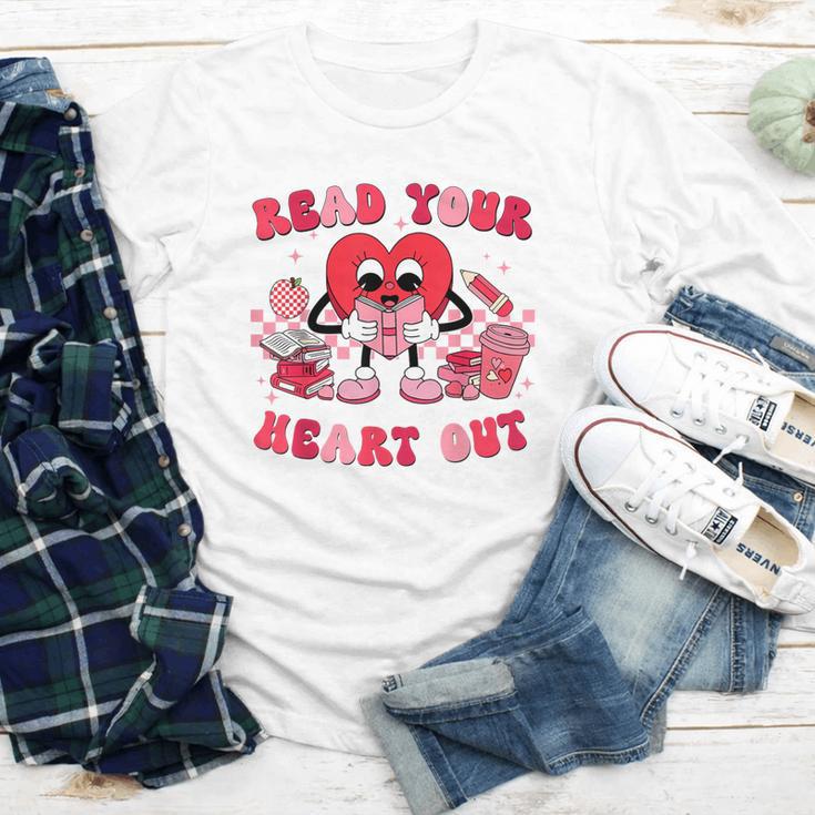 Read Your Heart Out Valentines Day Teachers Book Lovers Youth Long Sleeve Tee
