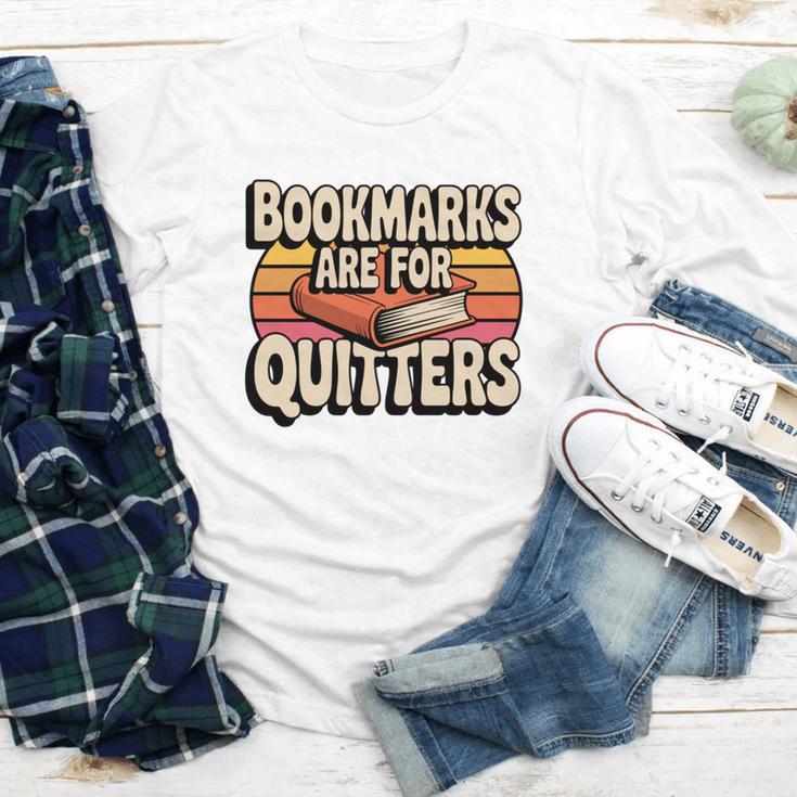 Reading Bookmarks Are For Quitters Reader Book Lovers Youth Long Sleeve Tee