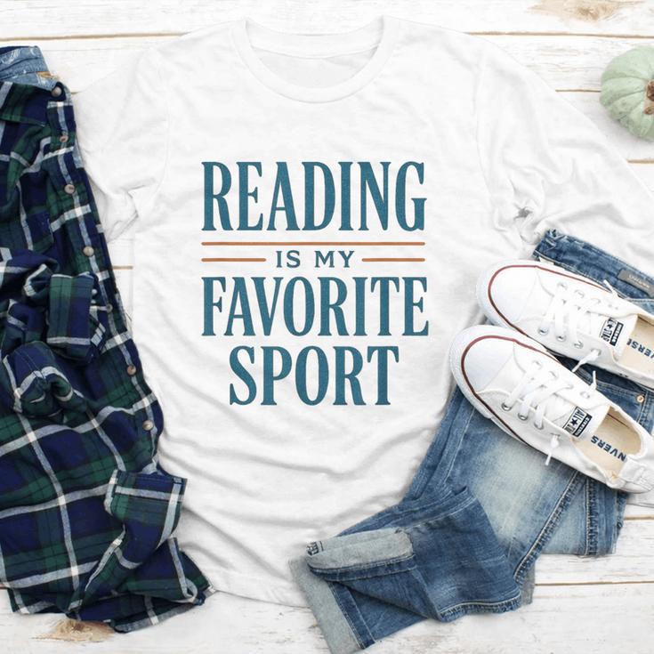 Reading Is My Favorite Sport Literary Book Lover Typography Youth Long Sleeve Tee