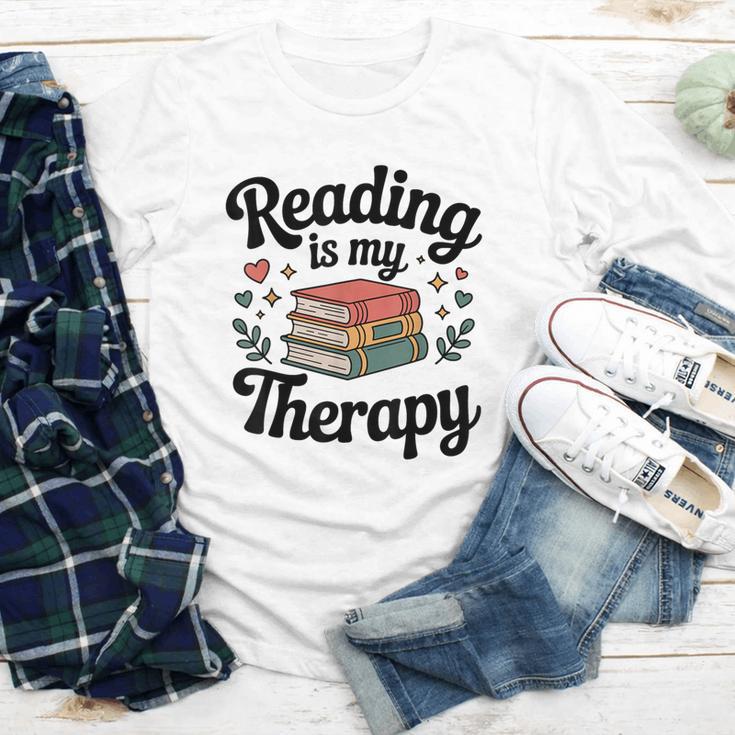 Reading Is My Therapy Book Lover Bookworm Youth Long Sleeve Tee